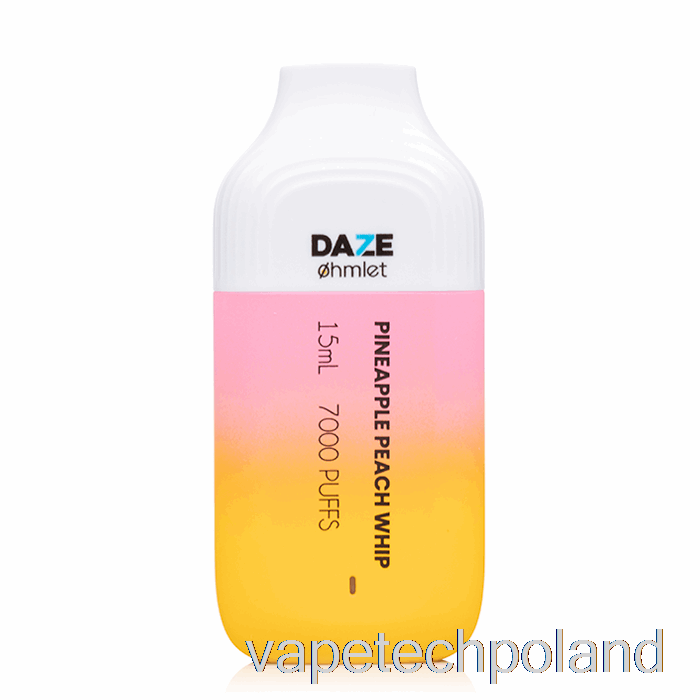 Vape Pen 7 Daze Ohmlet 7000 0% Zero Nikotyny Jednorazowy Bicz Ananasowo-brzoskwiniowy